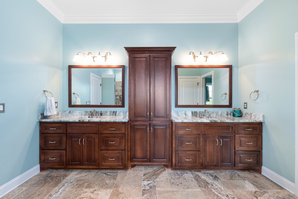 1895 French Brantley Road Wartrace, TN 37183 - Photo 31 of 50 a spacious bathroom with a granite countertop sink and a mirror