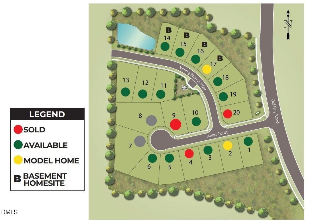 2534 Vining Br Way Apex, NC 27523 - Photo 18 of 61 Lot Status Map