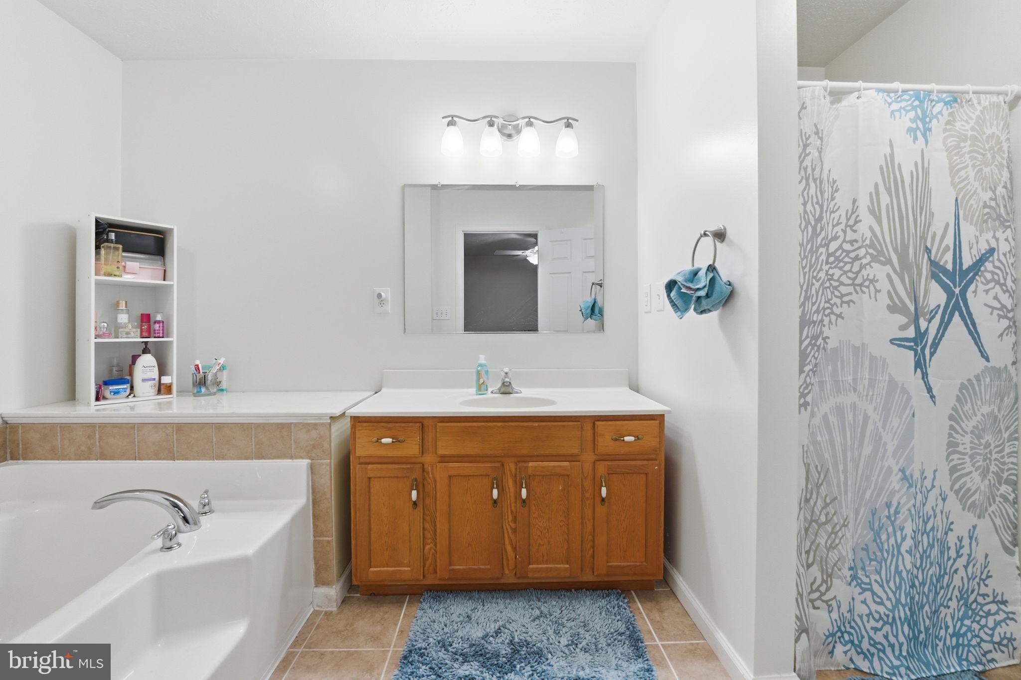 9334 Inaugural Drive King George, VA 22485 - Photo 10 of 26 a spacious bathroom with a sink and a mirror