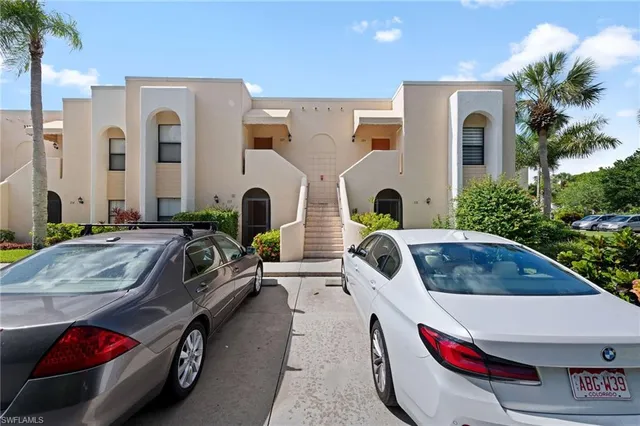a garden view with a bench