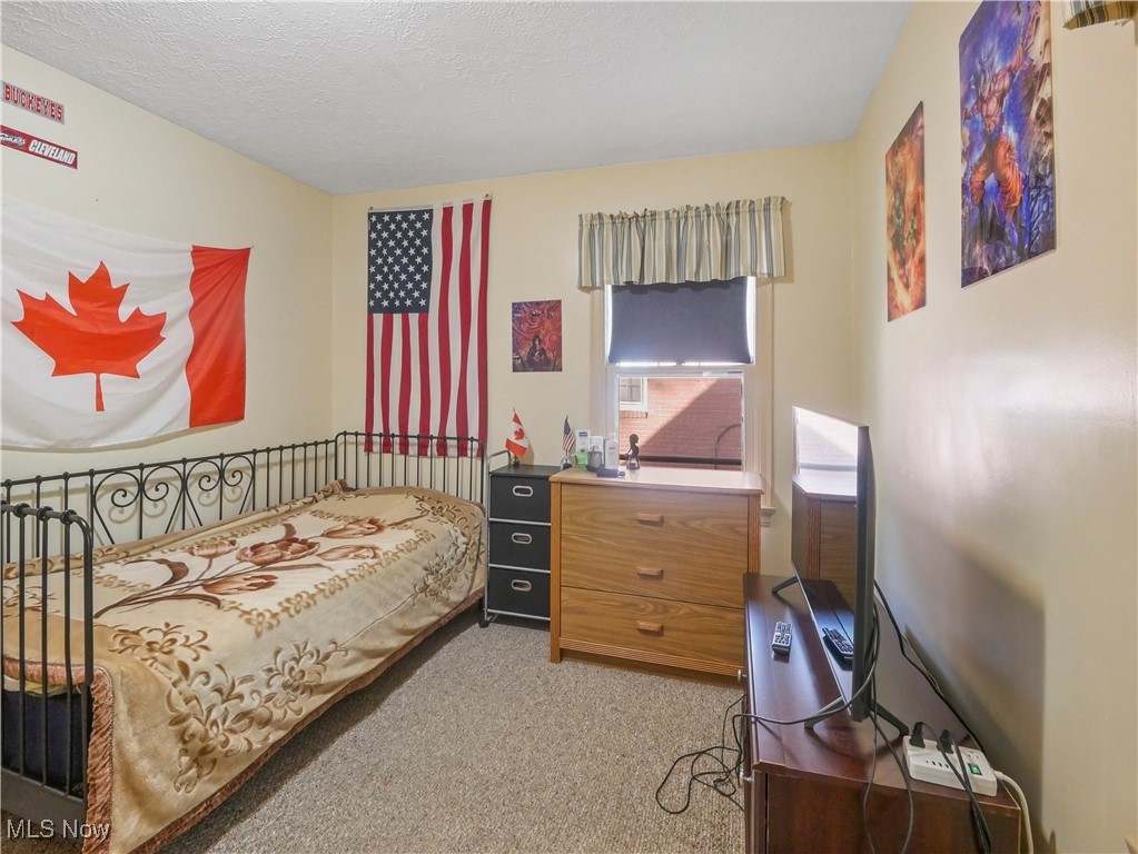 51 Overhill Road Youngstown, OH 44512 - Photo 21 of 34 Bedroom with light carpet and a textured ceiling