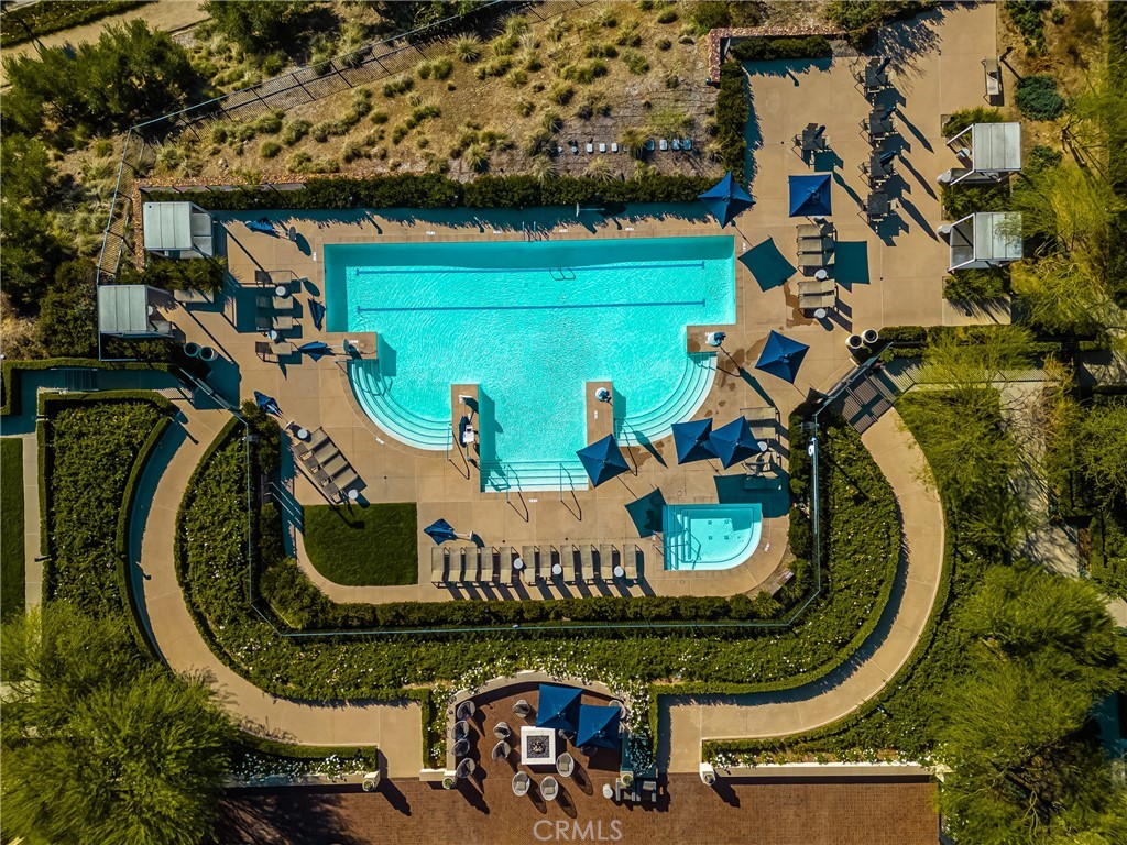 11786 Glenridge Road Corona, CA 92883 - Photo 61 of 73 Overhead aerial highlighting the central recreation spaces.