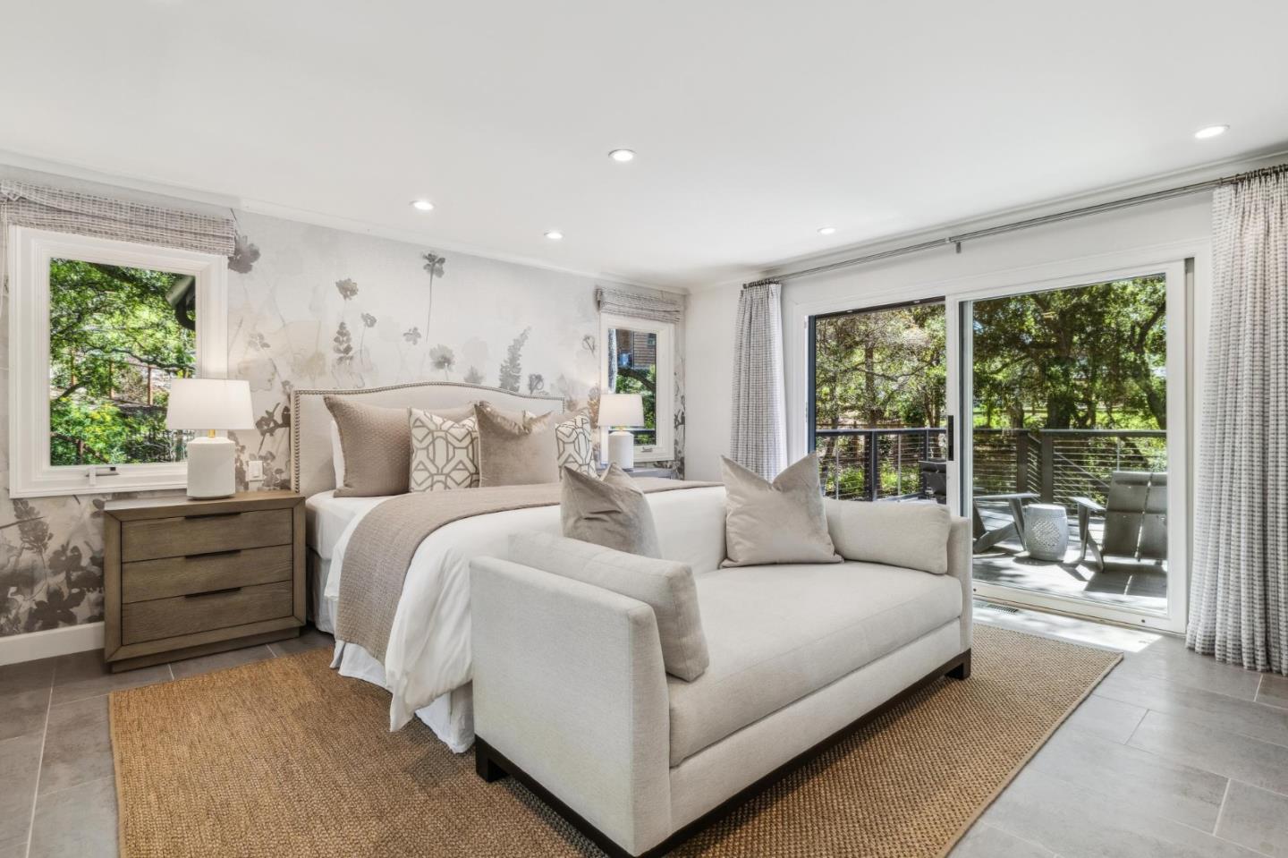 30 Cheyenne Point Portola Valley, CA 94028 - Photo 14 of 38 a bedroom with bed and large window