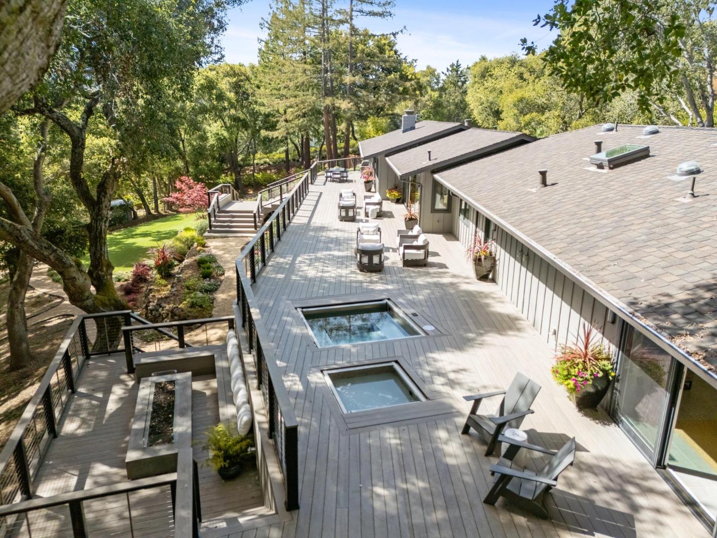 30 Cheyenne Point Portola Valley, CA 94028 - Photo 26 of 38 a terrace with outdoor seating and wooden floor