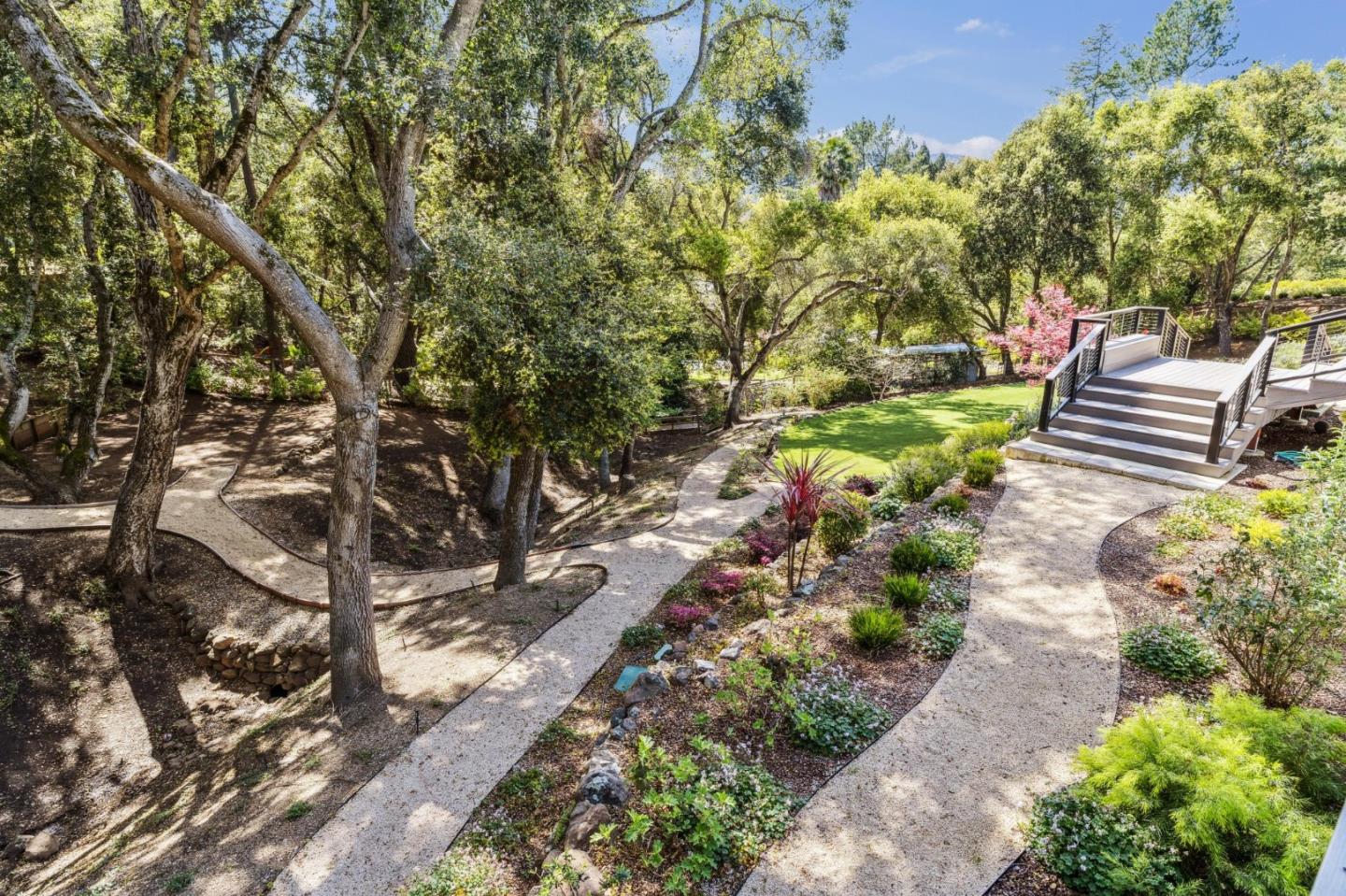 30 Cheyenne Point Portola Valley, CA 94028 - Photo 31 of 38 a view of a garden with lawn chairs