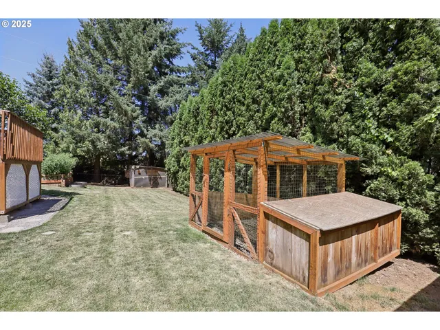 a view of a house with a yard and roof deck