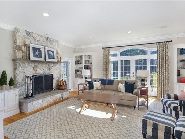 4 Sayles Road Hingham, MA 02043 - Photo 12 of 35 a living room with furniture and a fireplace