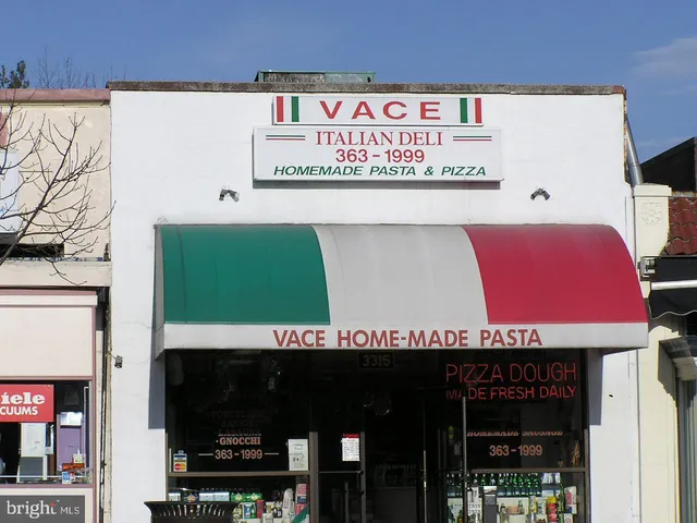 a store with outdoor seating area and retail shop