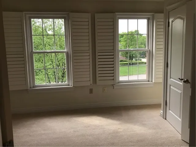 an empty room with a window