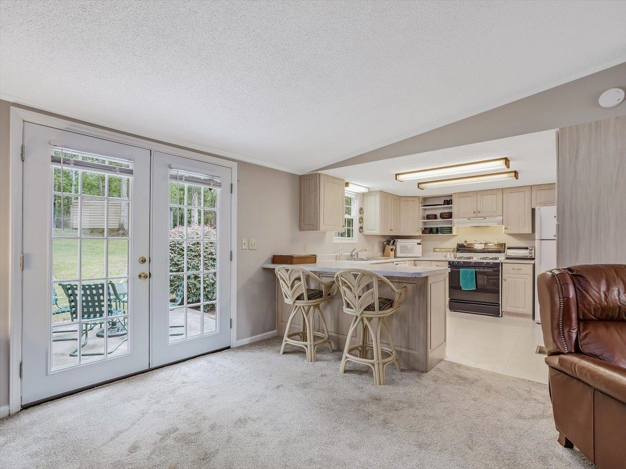 French Doors to Patio from Living Room