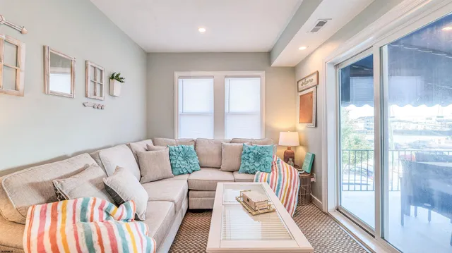 a living room with furniture and a couch