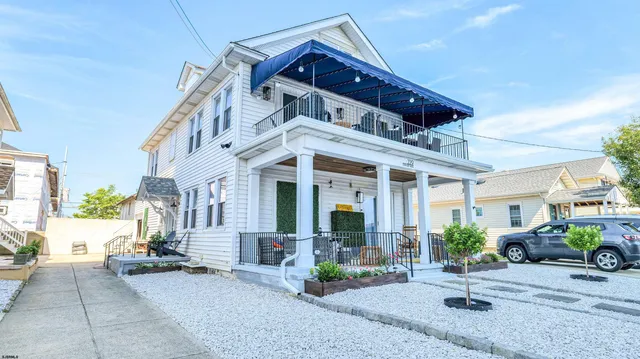 a view of a house with a patio