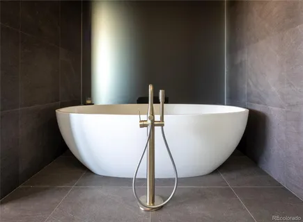 a view of a bathtub in a bathroom