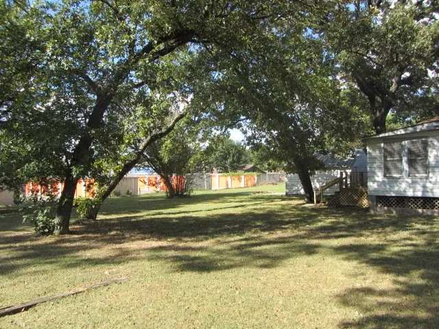a view of a yard with a trees