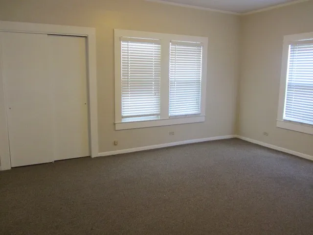 an empty room with a window