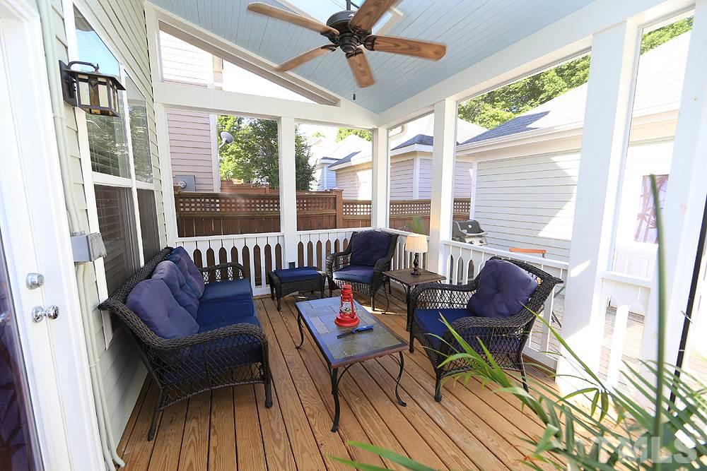 4600 All Points View Way Raleigh, NC 27614 - Photo 3 of 27 Check out this beautiful enclosed porch, completed in 2016, which seamlessly connects indoor and outdoor living spaces, and is complete with vaulted ceiling, skylights and ceiling fan. Enjoy this space year-round!
