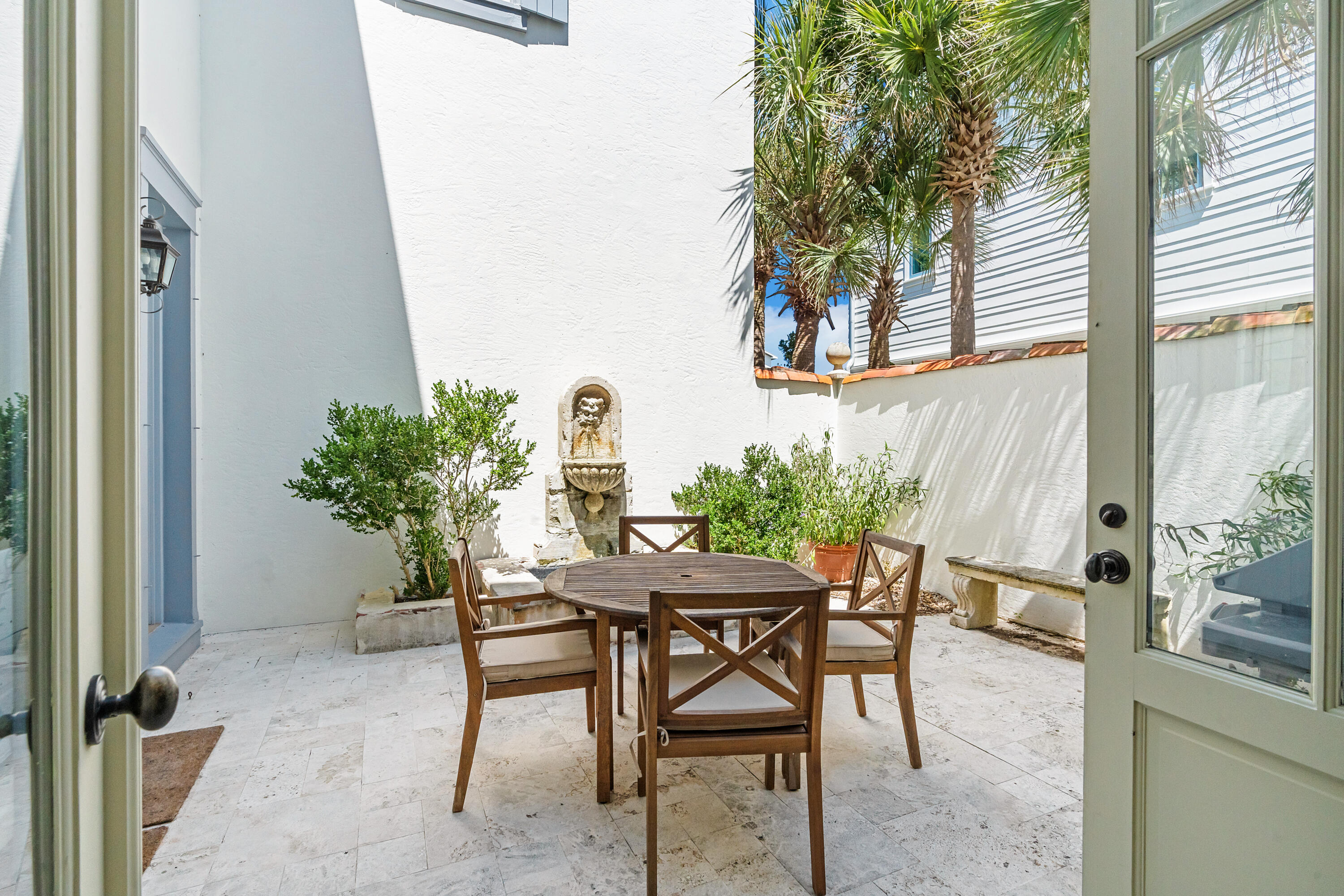 517 Eastern Lake Road Santa Rosa Beach, FL 32459 - Photo 37 of 53 a view of a backyard with a patio and outdoor seating