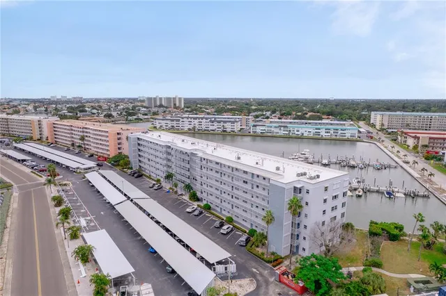 a view of a city with tall buildings