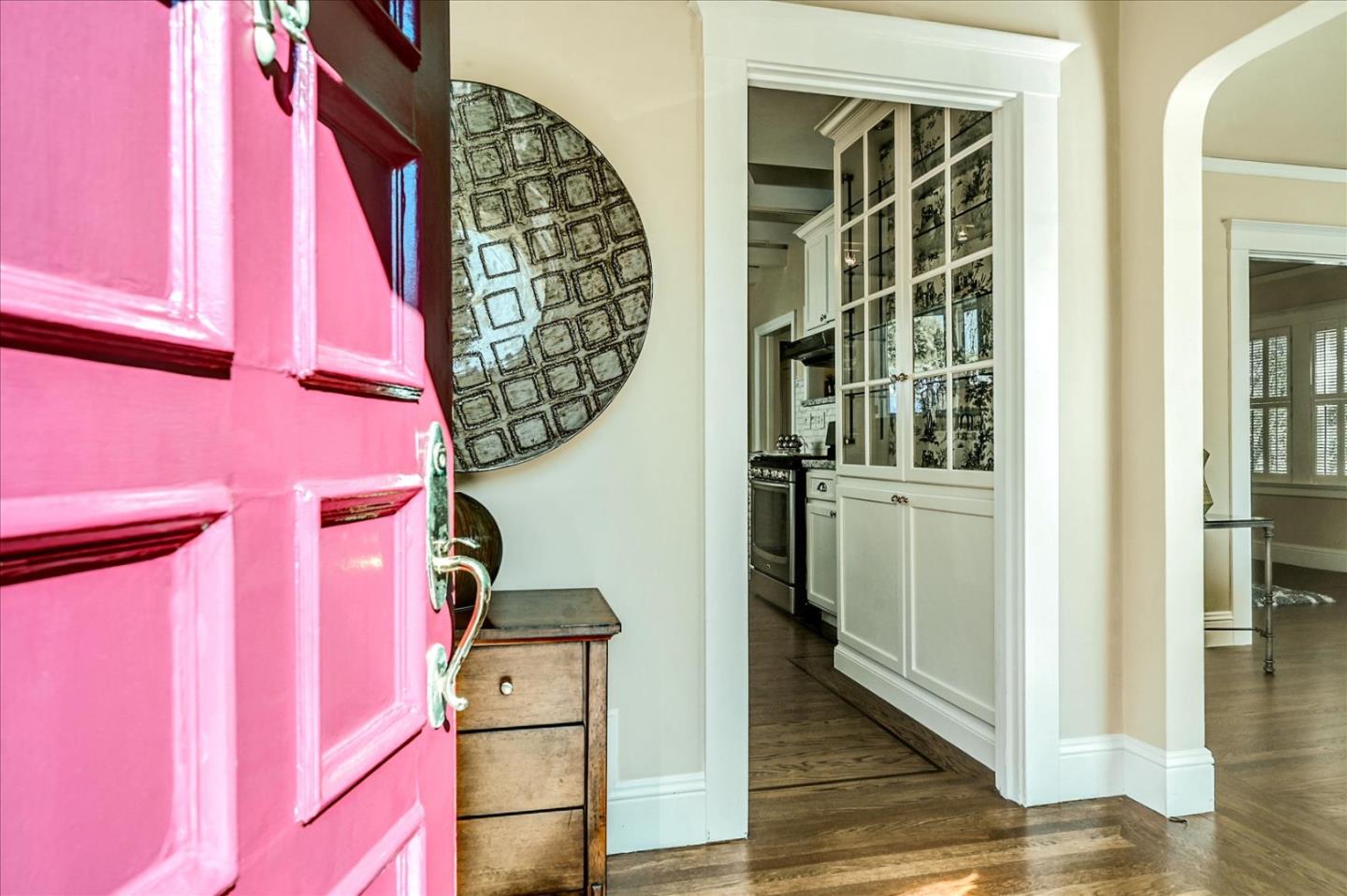22 Engle Road San Mateo, CA 94402 - Photo 6 of 42 a view of a hallway with wooden floor and entryway