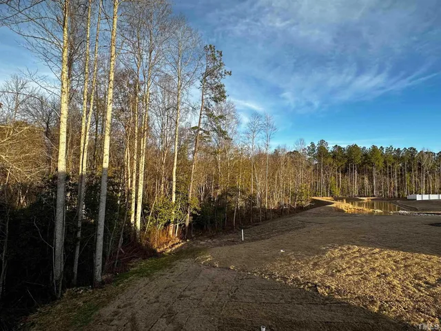 an aerial view of a house with outdoor space