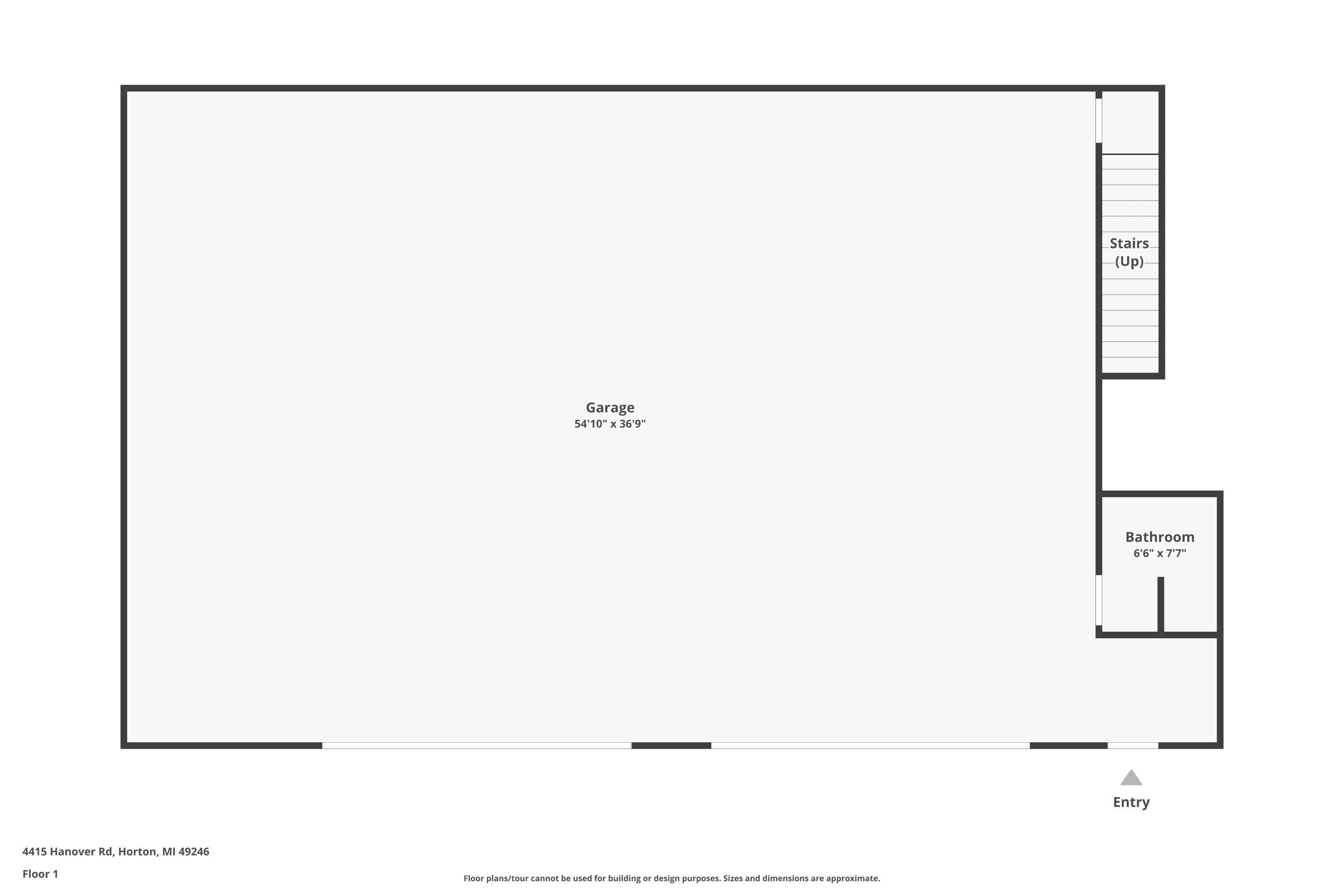 4415 Hanover Road Horton, MI 49246 - Photo 44 of 44 Garage Floor Plan