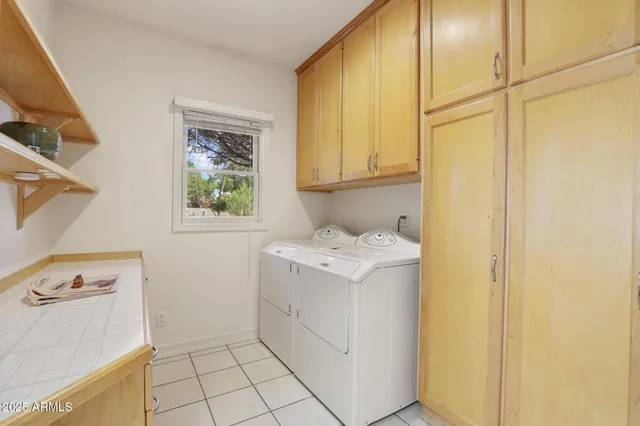 a utility room with a window