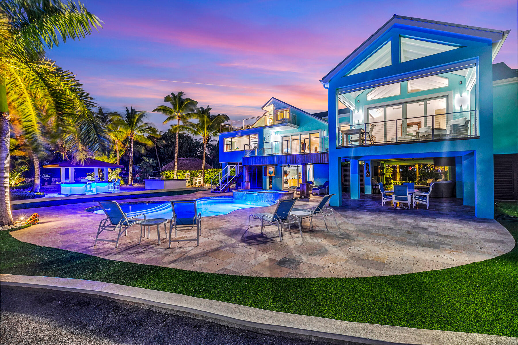 179 East Ridge Road Islamorada, FL 33036 - Photo 44 of 68 Cool Blue Evening Lighting
