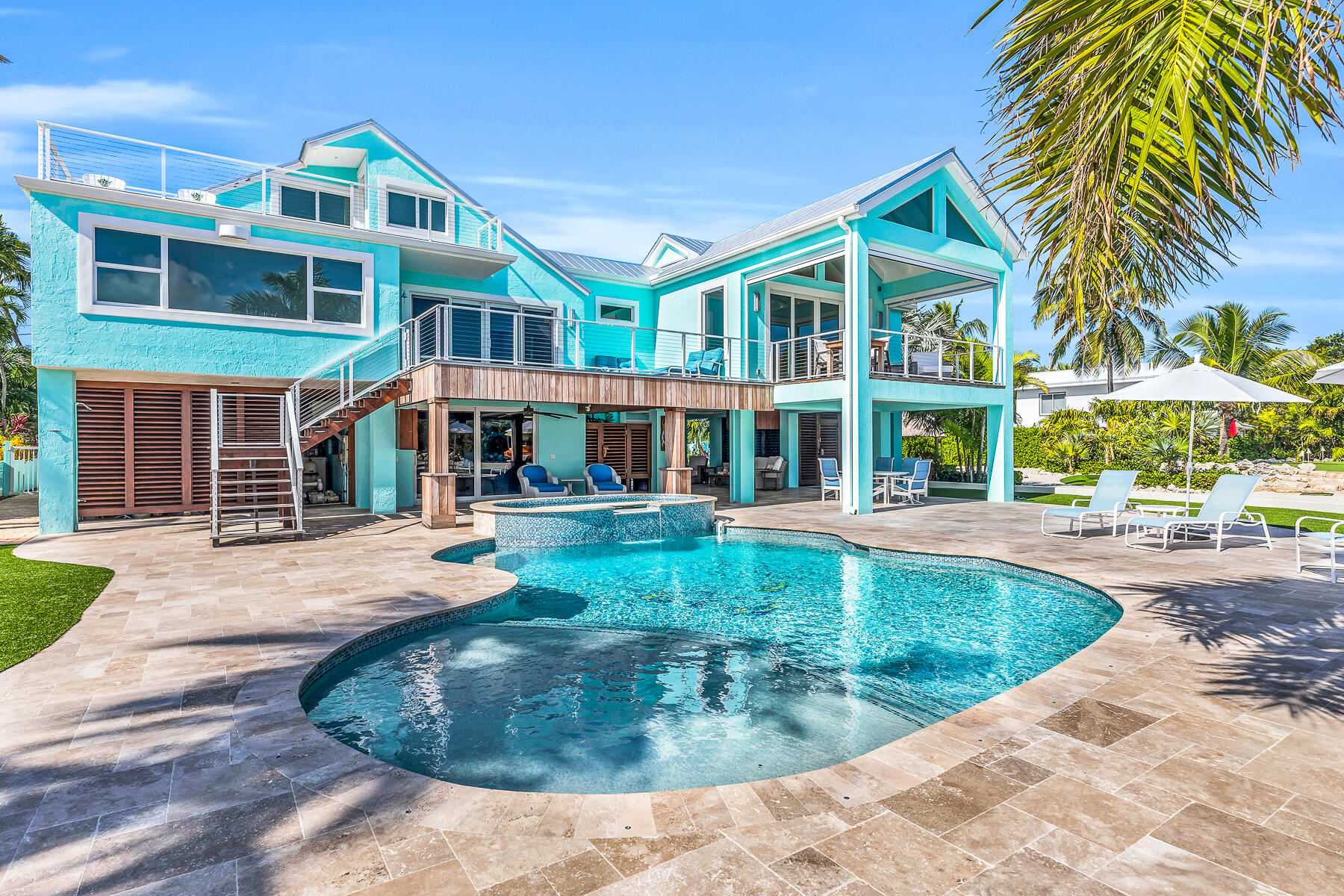 179 East Ridge Road Islamorada, FL 33036 - Photo 8 of 68 Natural Stone Pool Deck