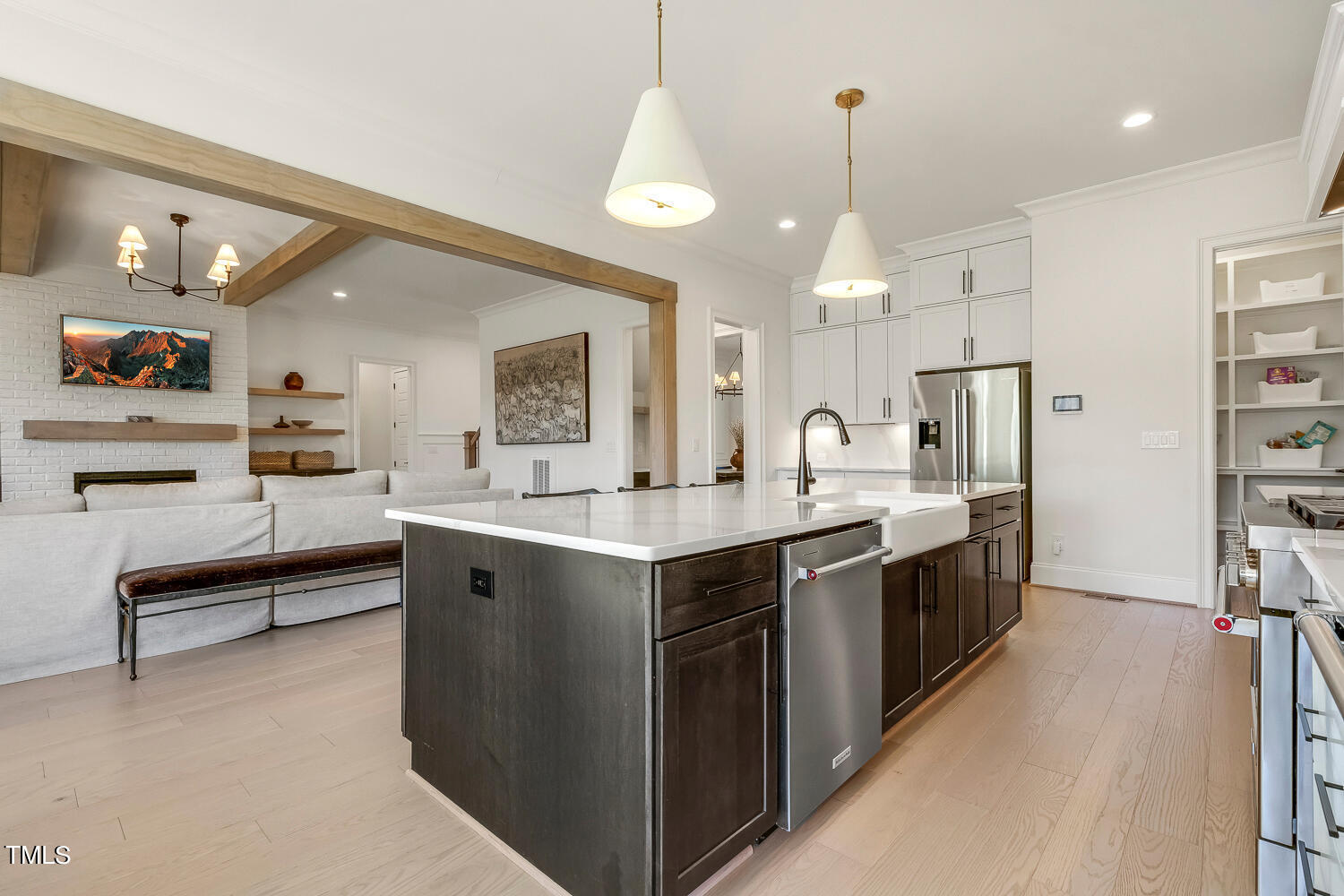 900 Harrison Ridge Road Wake Forest, NC 27587 - Photo 26 of 78 a kitchen with counter top space sink and refrigerator