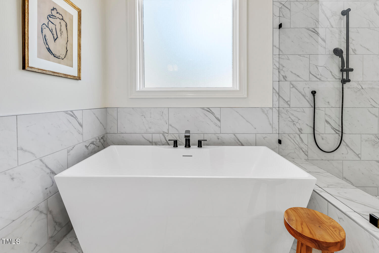 900 Harrison Ridge Road Wake Forest, NC 27587 - Photo 45 of 78 a bathroom with a white bath tub and a shower