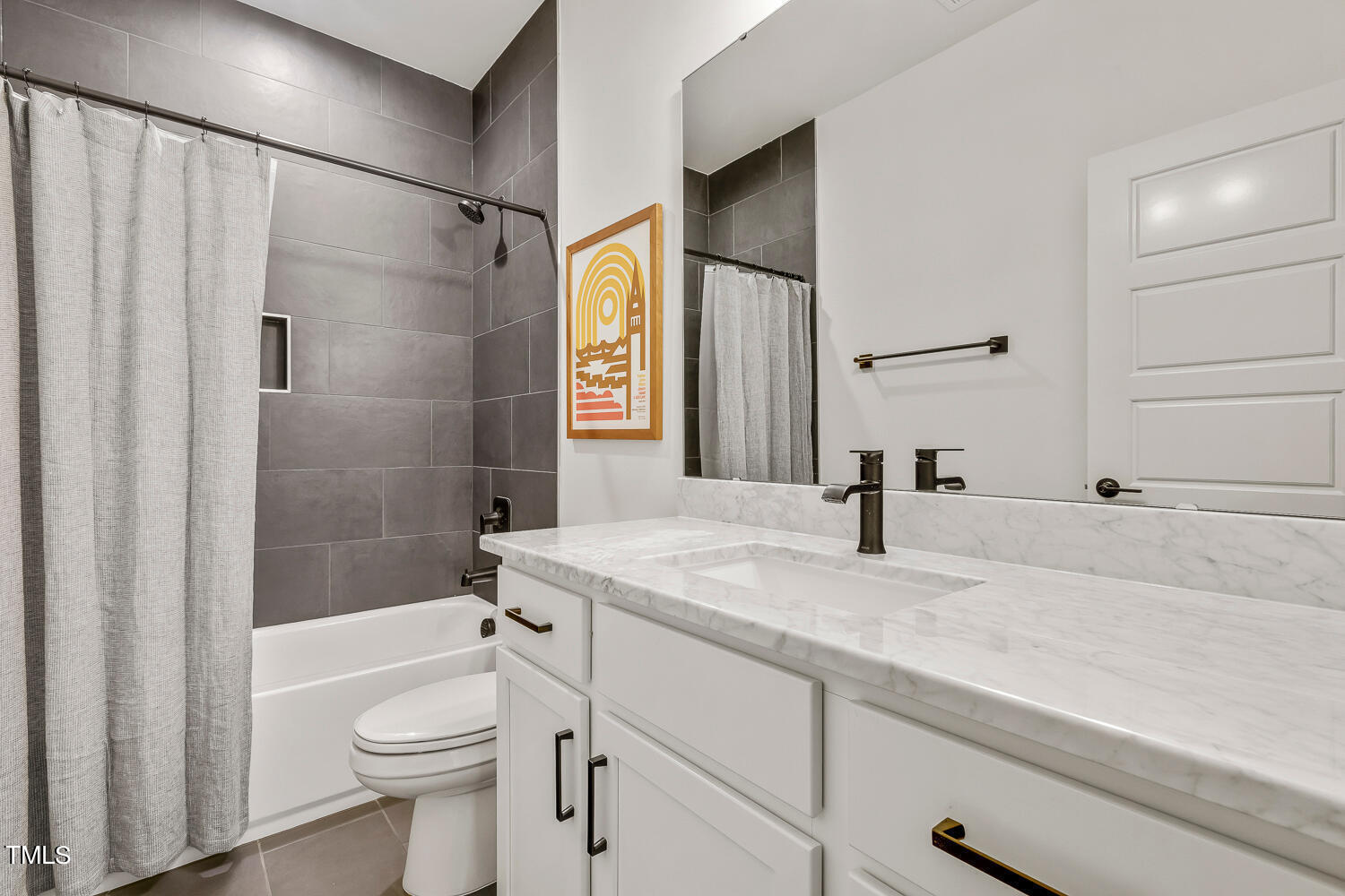 900 Harrison Ridge Road Wake Forest, NC 27587 - Photo 65 of 78 a bathroom with a granite countertop sink toilet and shower