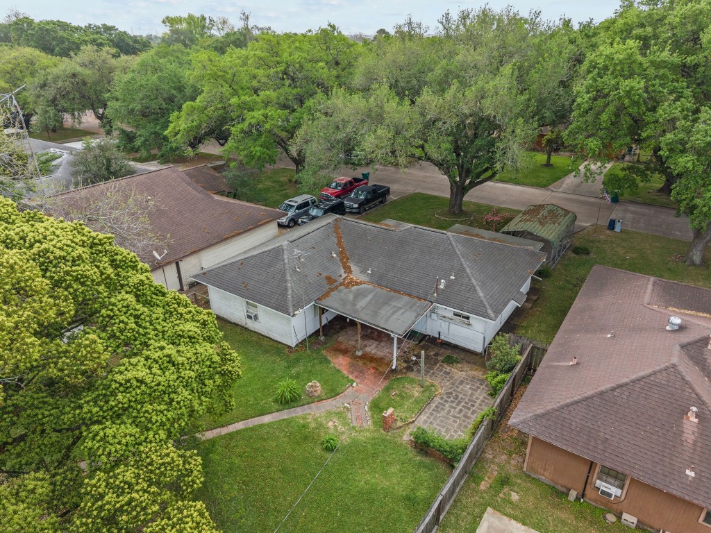 1126 Orange Street La Marque, TX 77568 - Photo 29 of 36 an aerial view of a house with a garden