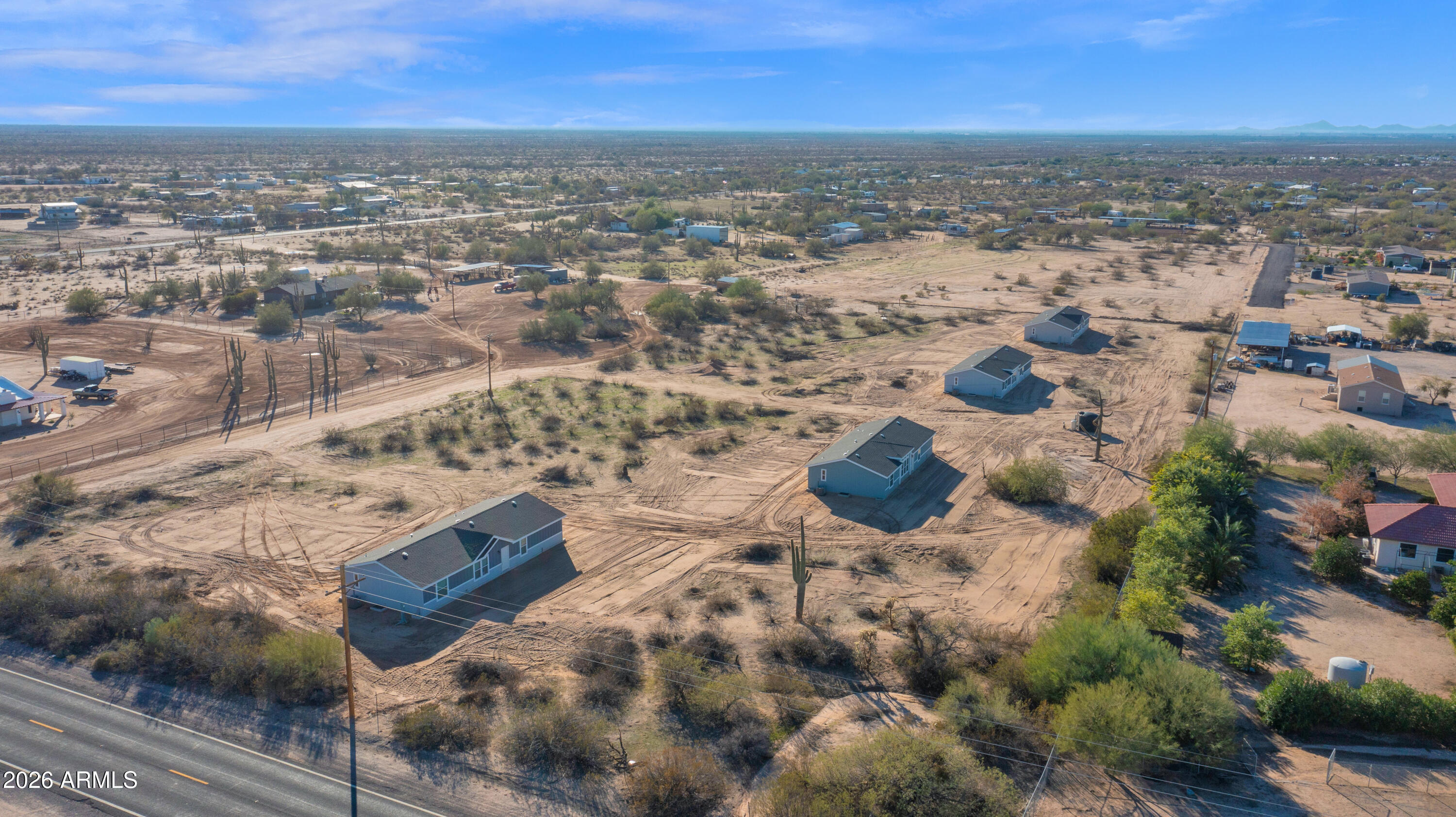 22775 East Day Spring Lane Florence, AZ 85132 - Photo 16 of 16 an aerial view of residential houses with outdoor space