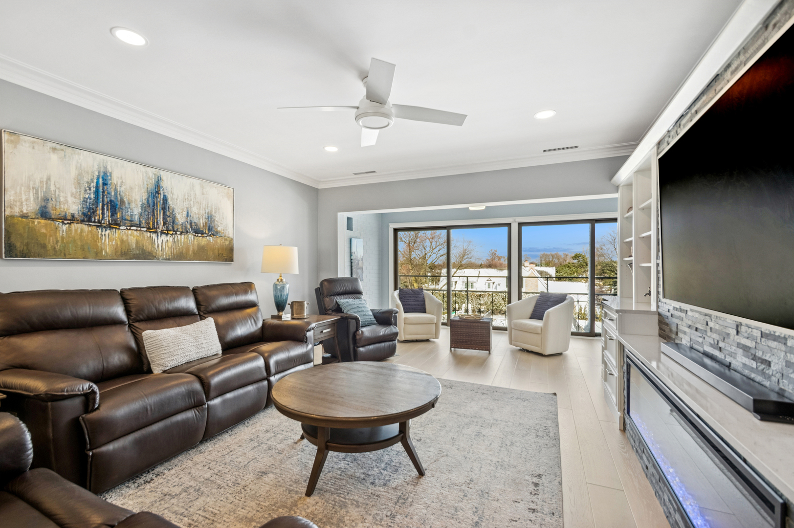 1 North Dee Road, Unit 3G Park Ridge, IL 60068 - Photo 10 of 24 a living room with furniture and a large window