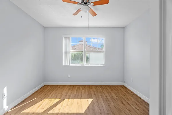 an empty room with a window