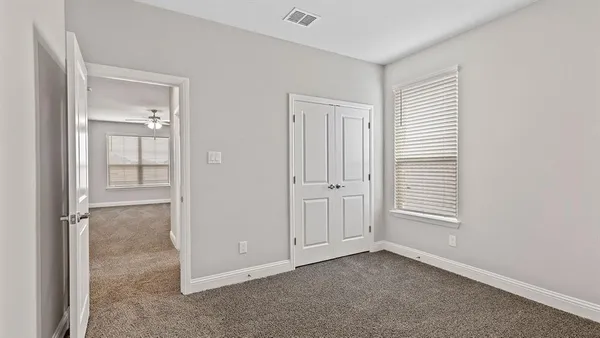 an empty room with a window