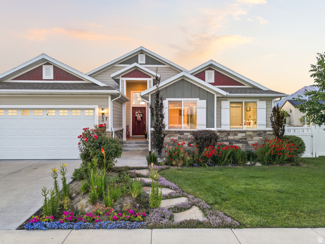 7 Sterling Loop Vineyard, UT 84059 - Photo 2 of 43 Craftsman-style home featuring a stone facade and variegated siding