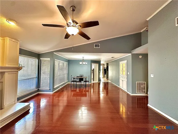 a view of dining room with furniture