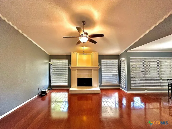 a living room with fireplace furniture and a fireplace