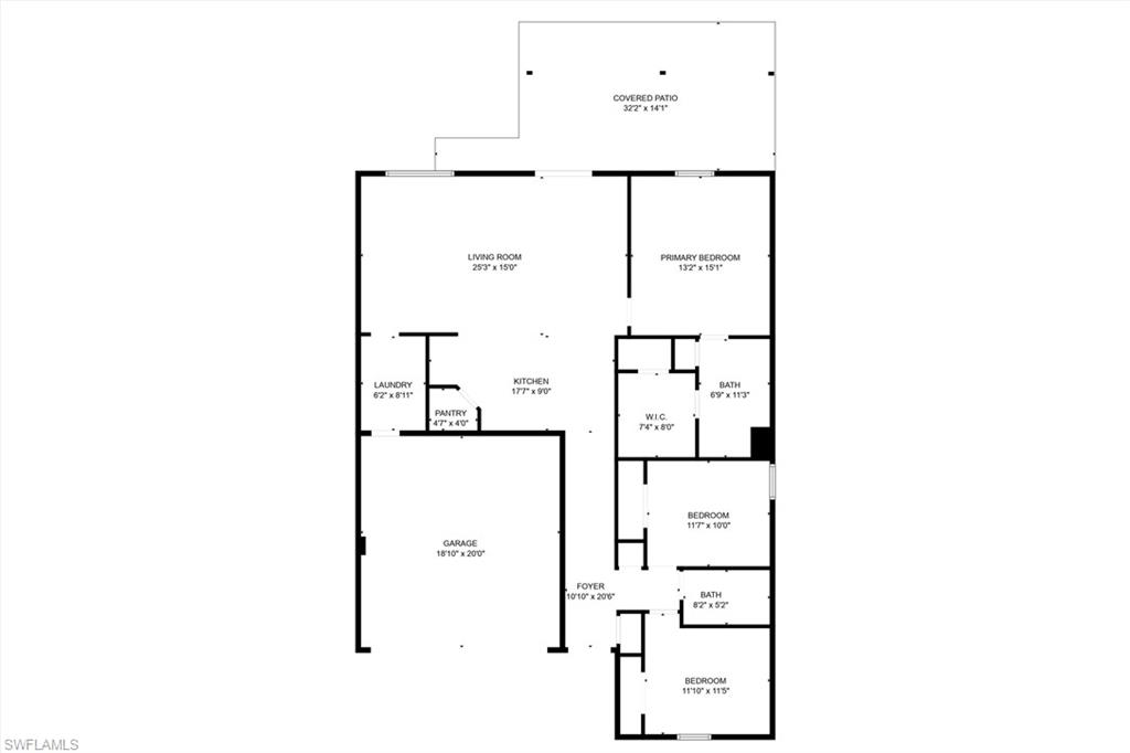 358 Pembroke Street Lehigh Acres, FL 33974 - Photo 45 of 45 a picture of a floor plan
