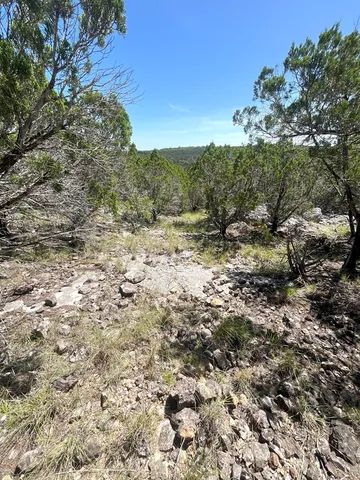 a view of a lake with mountains in the background
