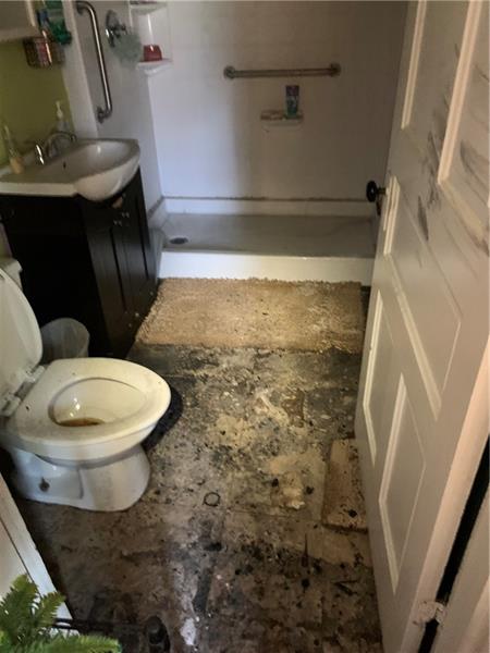 134 Rinne Street Pittsburgh, PA 15210 - Photo 11 of 23 a bathroom with a toilet and a shower