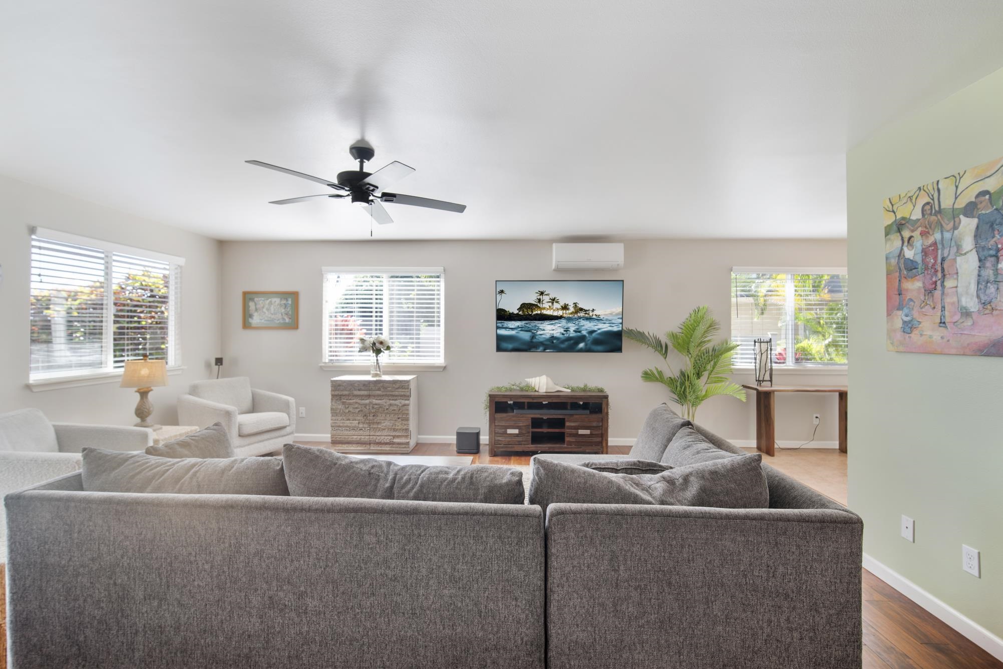 223 Lau Oliwa Loop, Unit 38 Wailuku, HI 96793 - Photo 16 of 50 a living room with furniture and a fireplace
