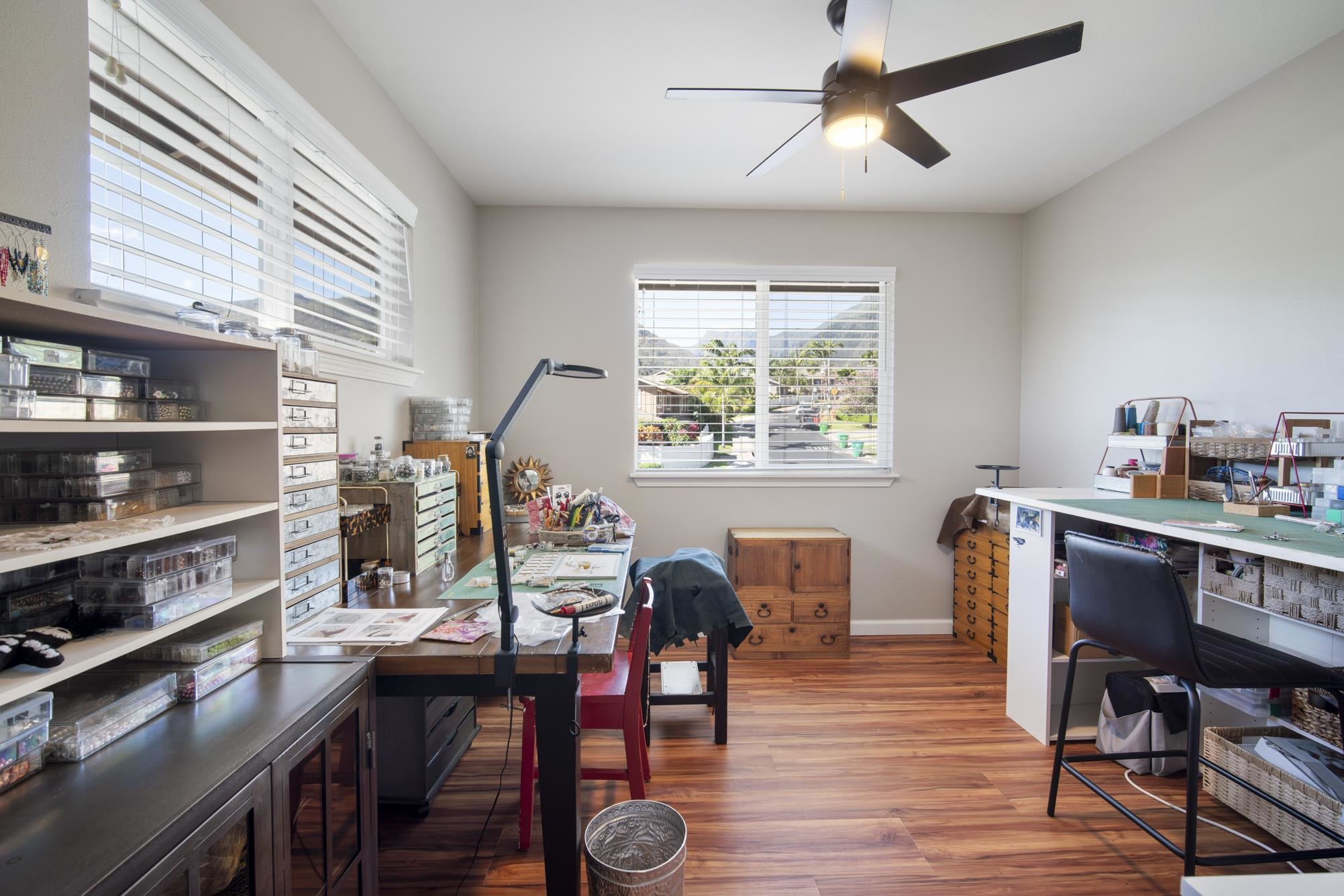 223 Lau Oliwa Loop, Unit 38 Wailuku, HI 96793 - Photo 32 of 50 a view of a workspace with furniture and a window