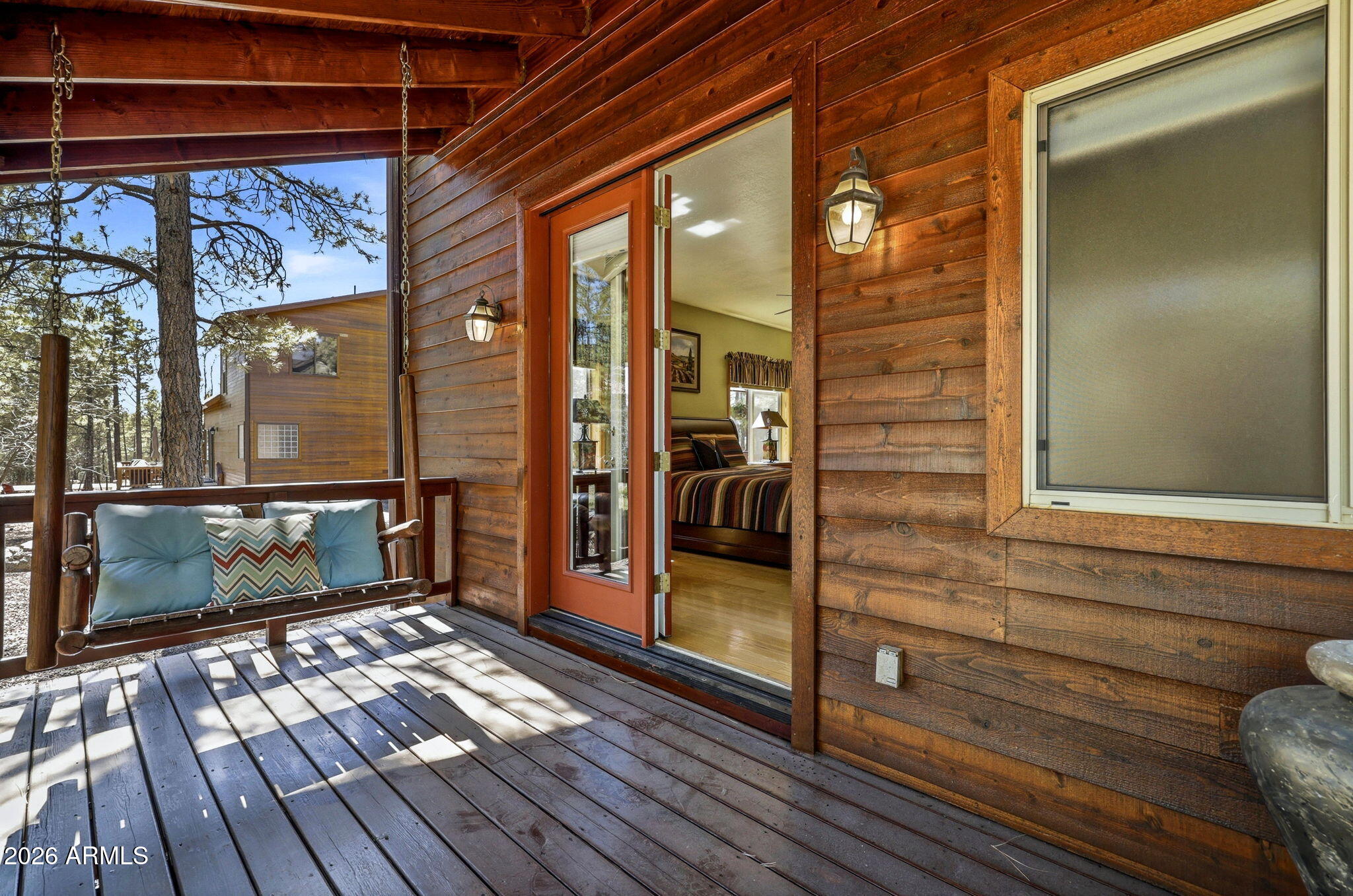 826 Pine Creek Circle Lakeside, AZ 85929 - Photo 18 of 63 a view of a balcony with wooden floor