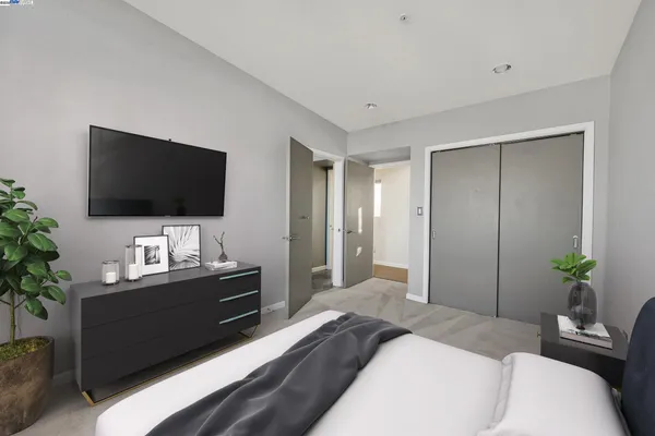 a view of staircase with white walls and window