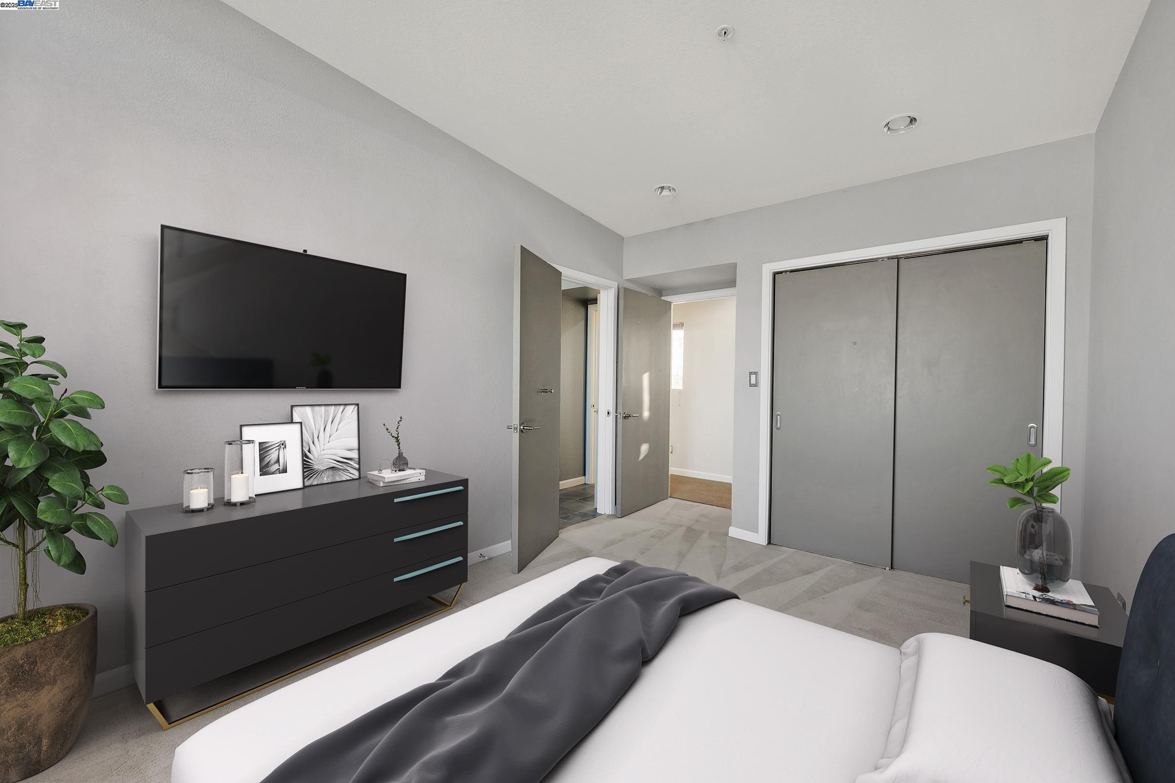 17011 North Midway Road Tracy, CA 95377 - Photo 39 of 52 a bedroom with a bed and a flat screen tv