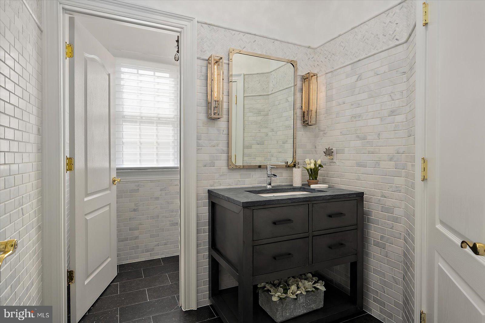 17 Perder Lane Edgewater, MD 21037 - Photo 38 of 115 Half Bath on Main Floor, Belgian Blue Stone Floor