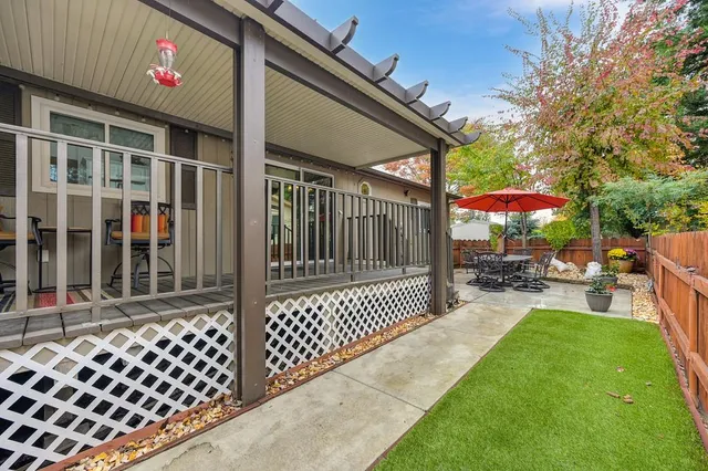 a house view with a outdoor space