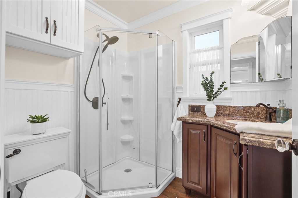 222 8th Street Seal Beach, CA 90740 - Photo 14 of 41 Guest bath with heated floors.